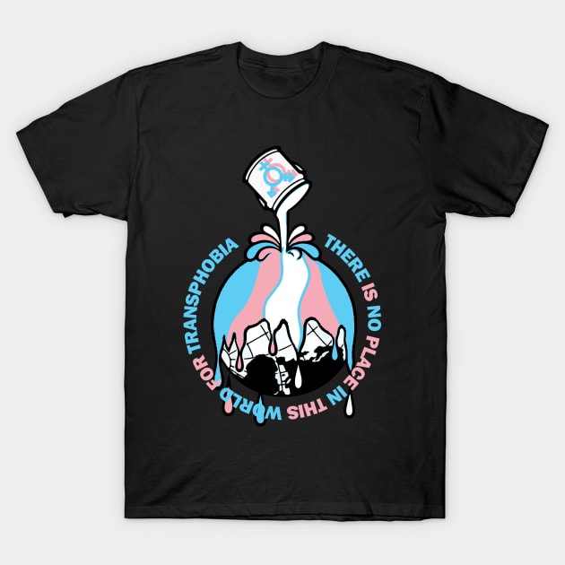 there is no place in this world for transphobia T-Shirt by remerasnerds